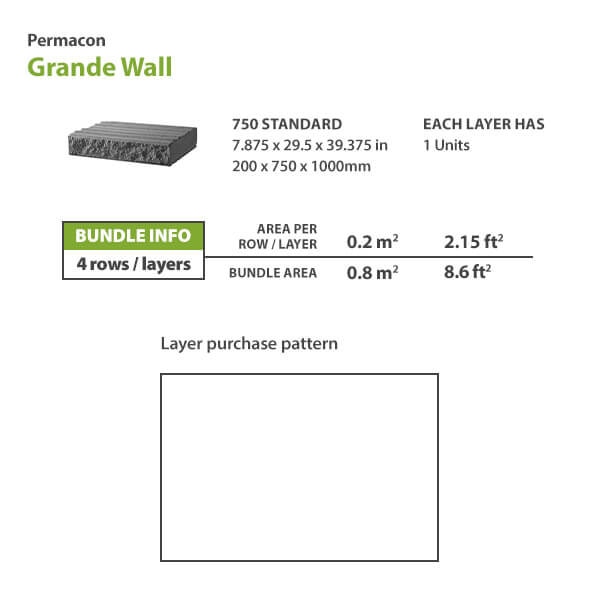 Permacon Grande Wall 750